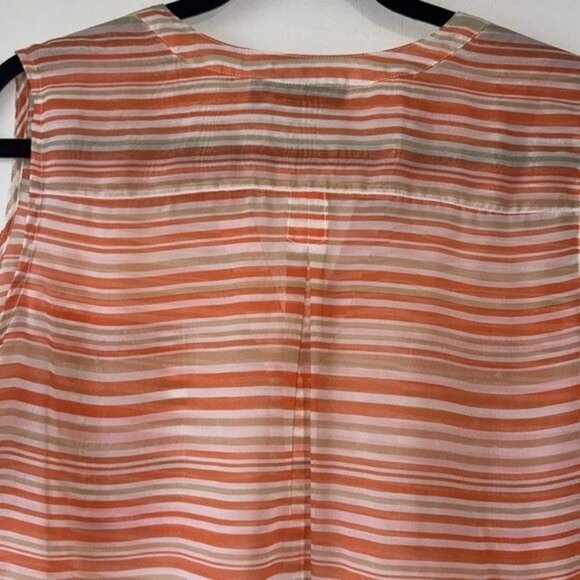 Apt. 9 Womens Sleeveless Striped Button-Front Blouse - Picture 7 of 9